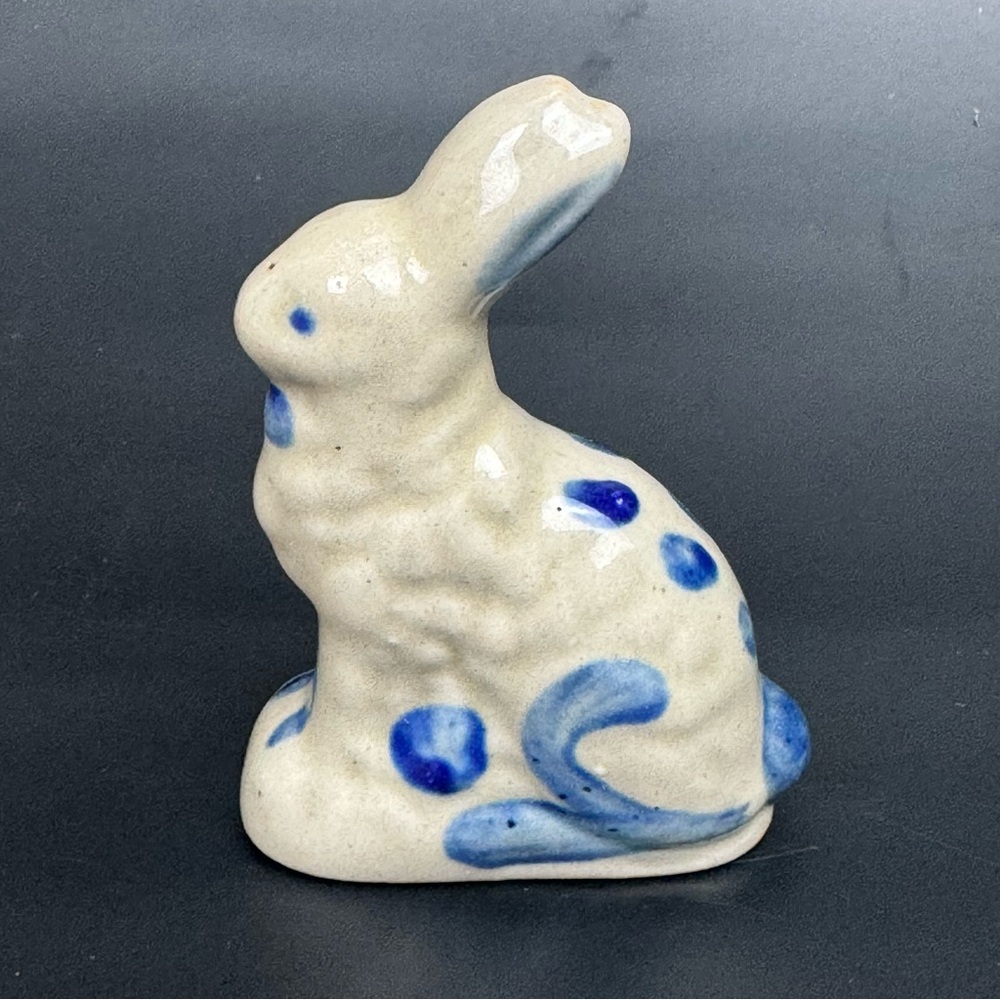Vtg BBP Beaumont Brothers Pottery Easter Rabbit- Salt Glaze Figurine